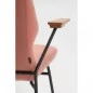 Chaise design tissu noir metal accoudoirs OBLIQUE prostoria
