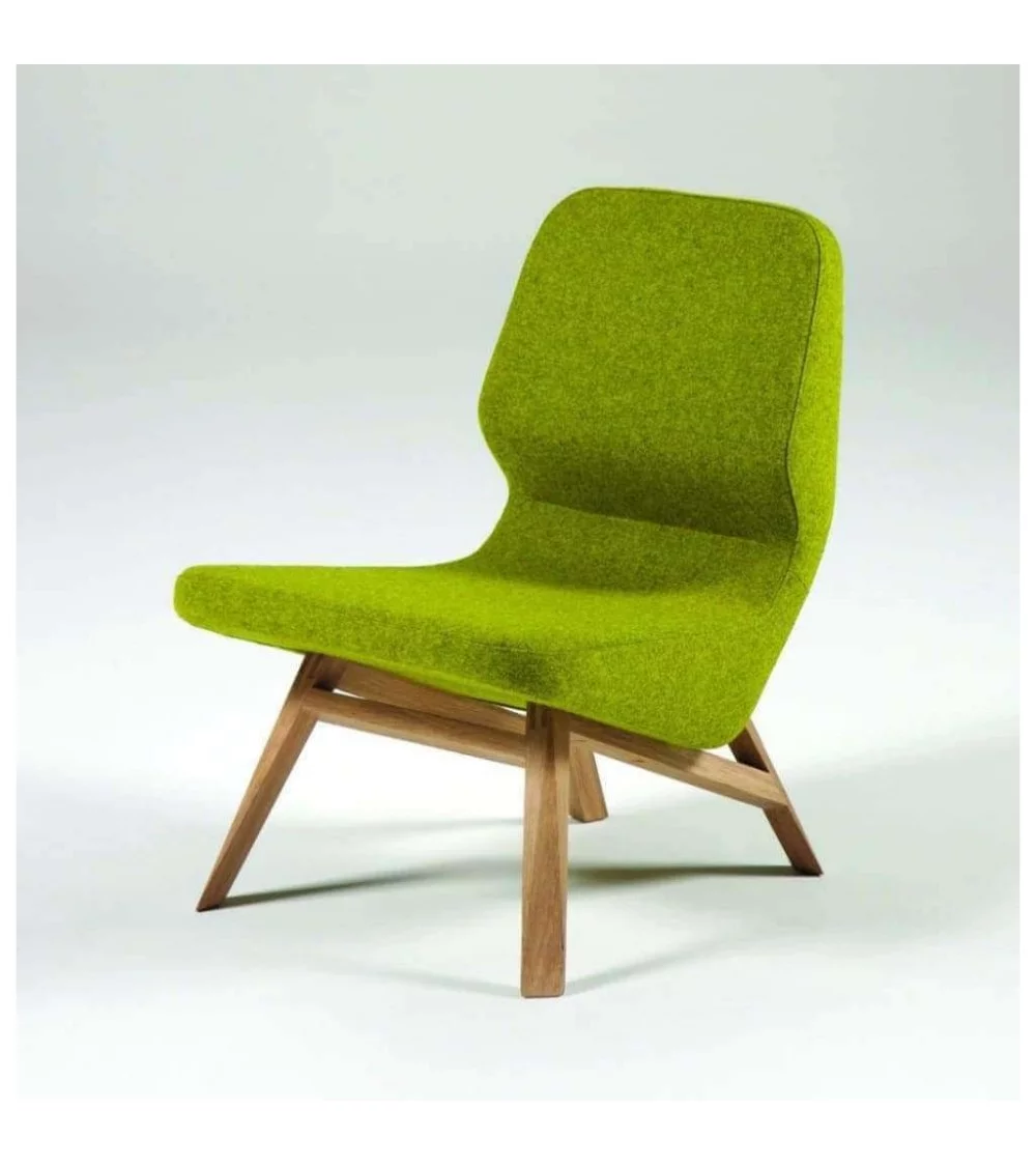 OBLIQUE Designer-Sessel aus grünem Stoff mit Prostoria