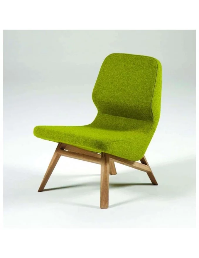 Designerski fotel wypoczynkowy OBLIQUE - PROSTORIA zielony