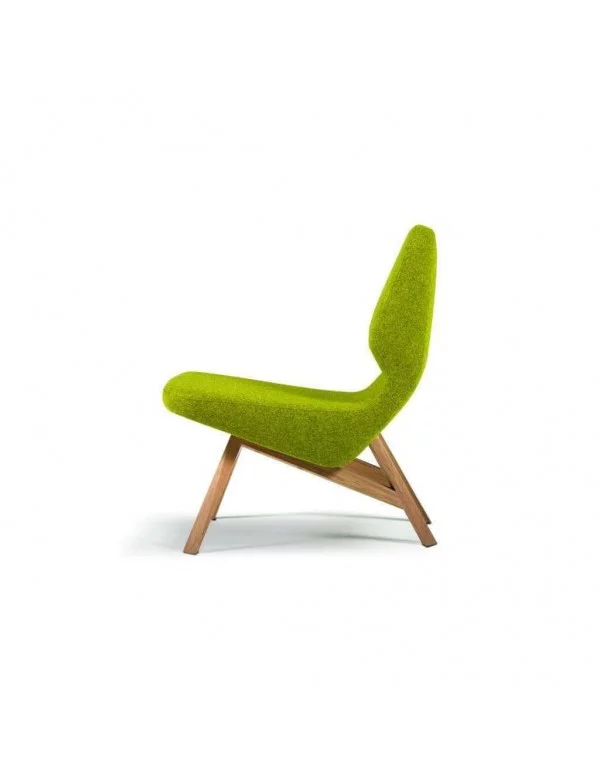 Sillón de diseño de tela verde prostoria OBLIQUE