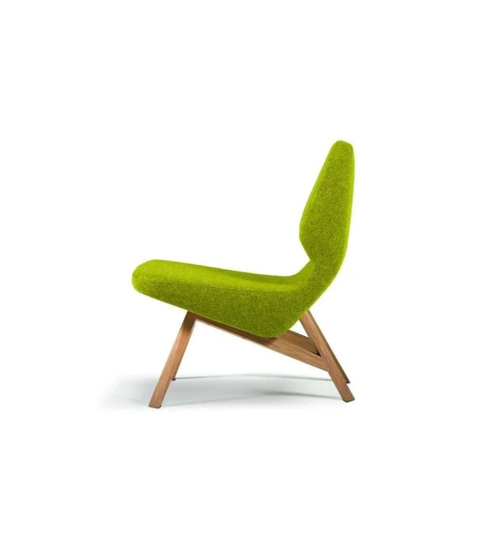 OBLIQUE Designer-Sessel aus grünem Stoff mit Prostoria
