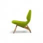 OBLIQUE prostoria green fabric designer armchair