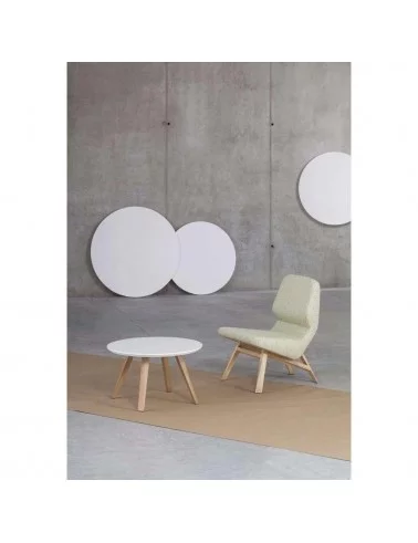 Sillón de tela de madera maciza de diseño OBLIQUE prostoria