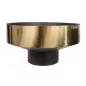 vaso design tigela de metal dourado cúpula deco