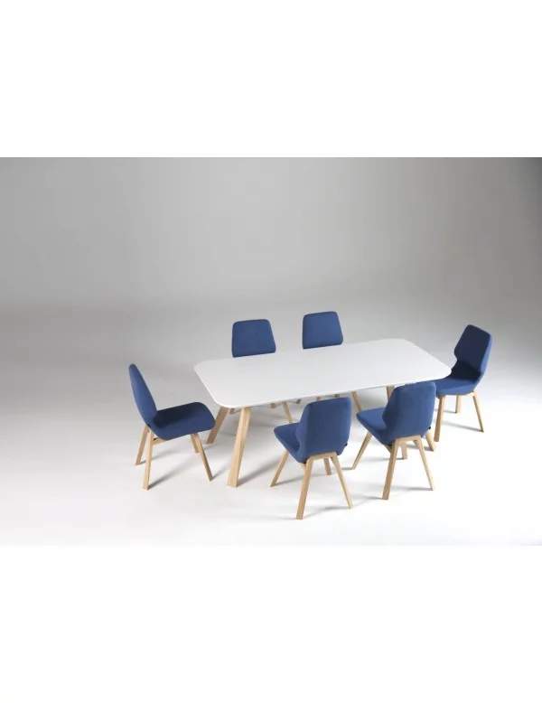 Cadeira OBLIQUE prostoria design em tecido de madeira maciça