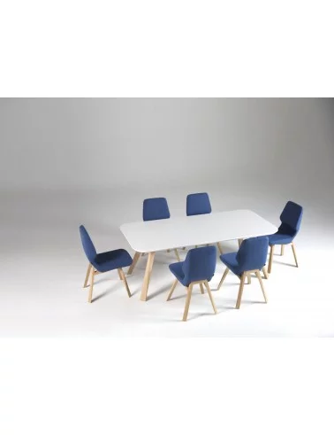 Cadeira OBLIQUE prostoria design em tecido de madeira maciça
