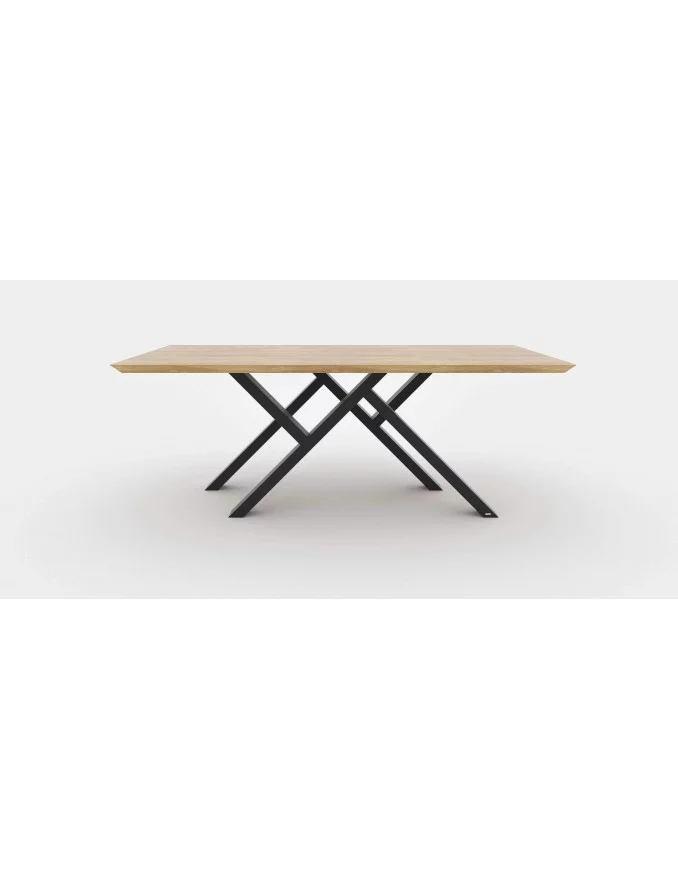 Dining table industrial design wood metal solid wood MR.W take me home