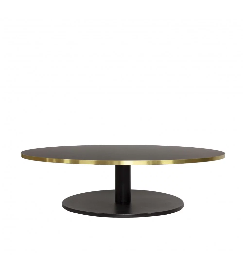 Round black coffee table MARAIS - DÔME DECO