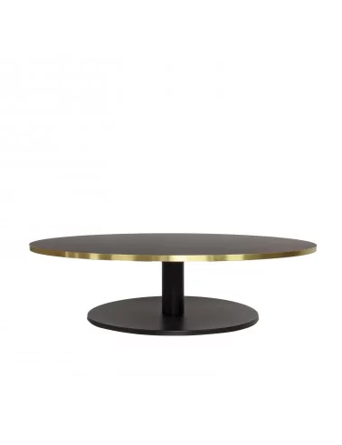 POLYGON black round coffee table - PROSTORIA
