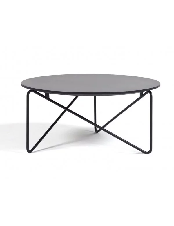 POLYGON black round coffee table - PROSTORIA