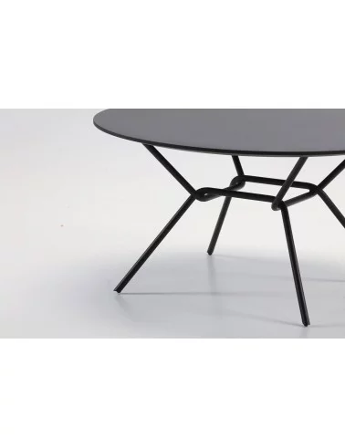 STRAIN black round coffee table - PROSTORIA