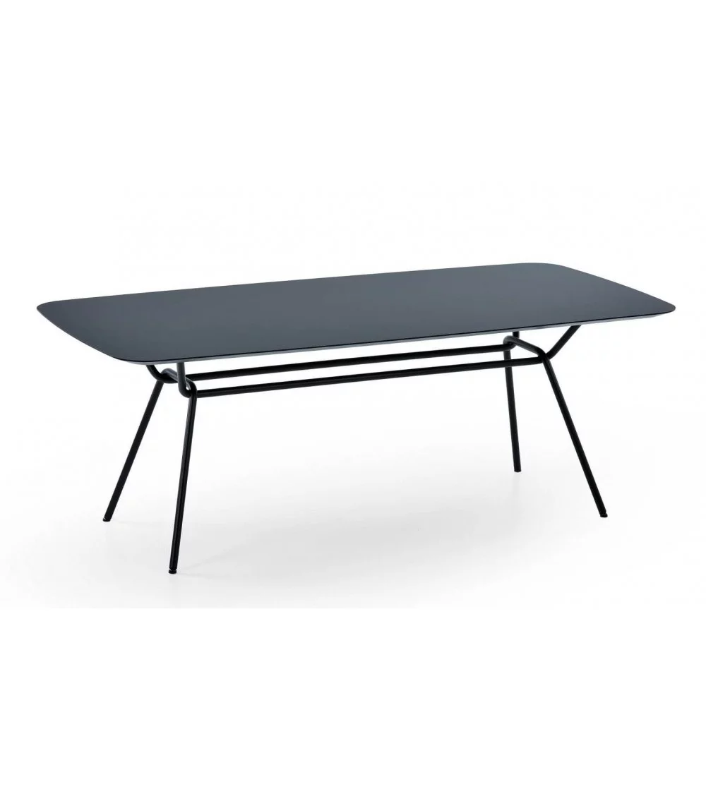Tavolo da pranzo design in metallo nero ceppo prostoria
