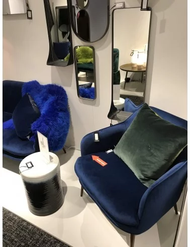 Pols Potten Charmy Design Sessel aus blauem Samt