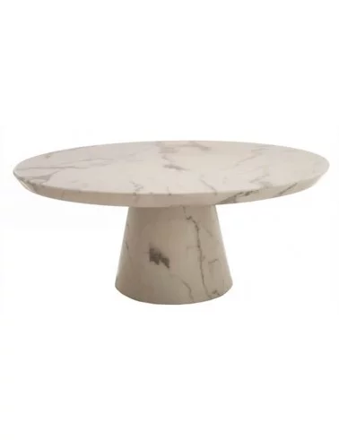 round marble effect coffee table