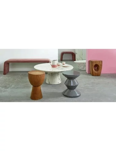 round marble effect coffee table - POLS POTTEN