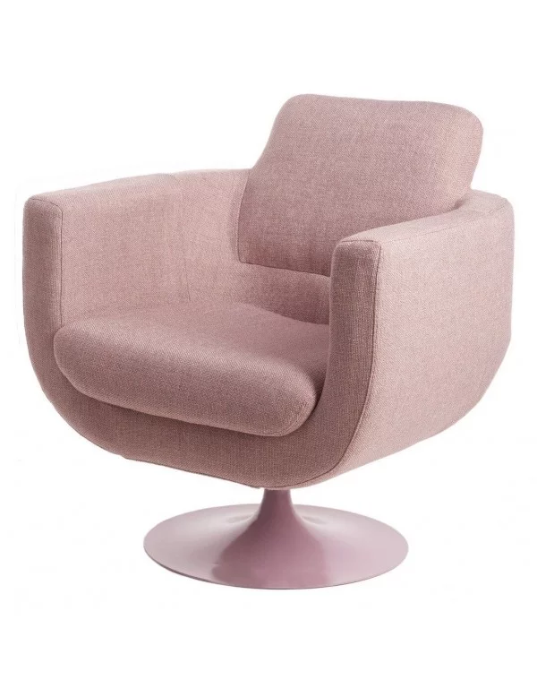 60s retro swivel chair kirk pols potten pink fabric
