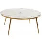Round marble and gold coffee table - POLS POTTEN