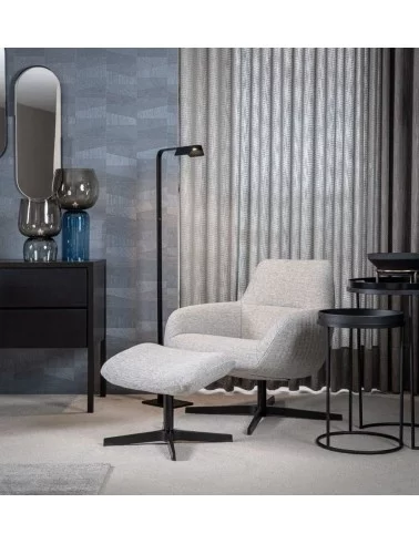Sillón lounge de diseño FINLEY - DÔME DECO gris
