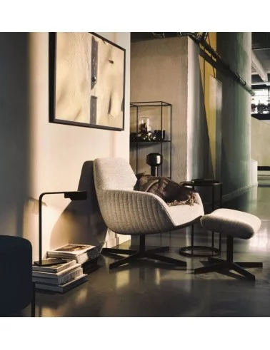 Sillón lounge de diseño FINLEY - DÔME DECO gris