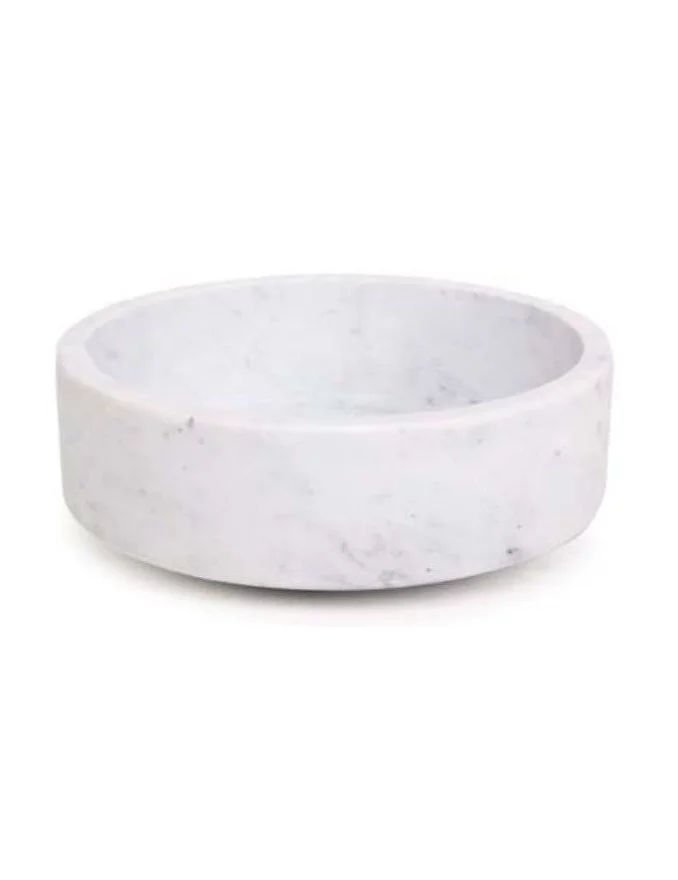 Abalorio redondo de mármol blanco FORTE - XL BOOM