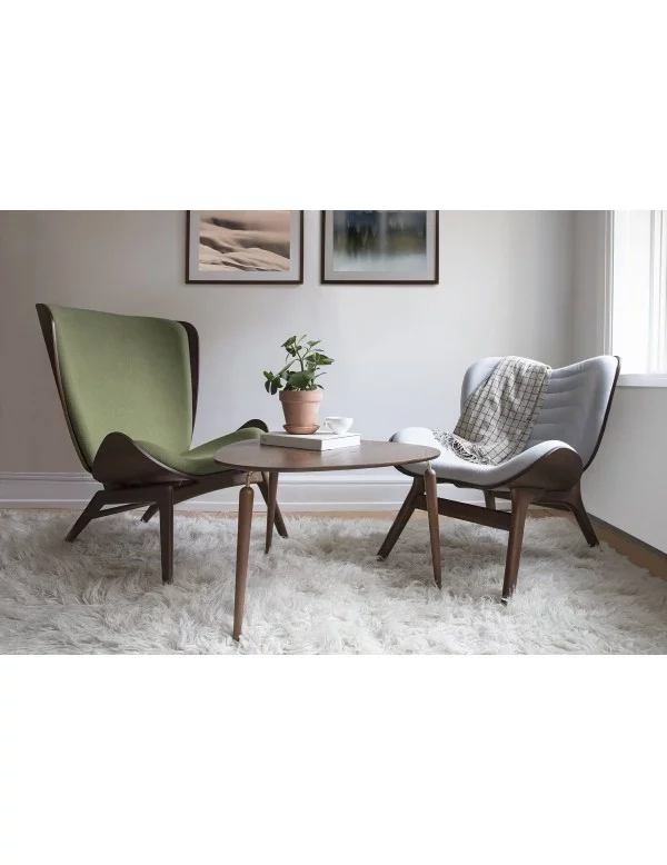 Scandinavian design round coffee table in oak wood Hang out umage