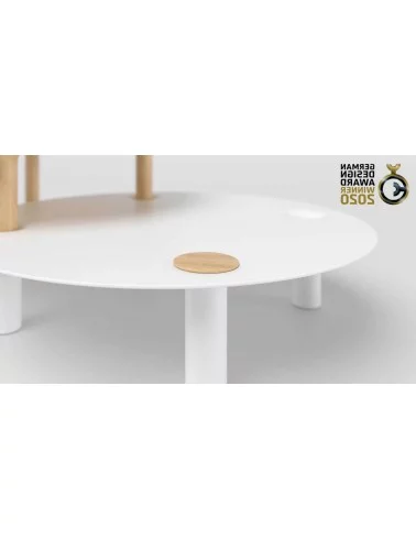 Tavolino di design scandinavo in legno e metallo bianco milo german design award portami a casa