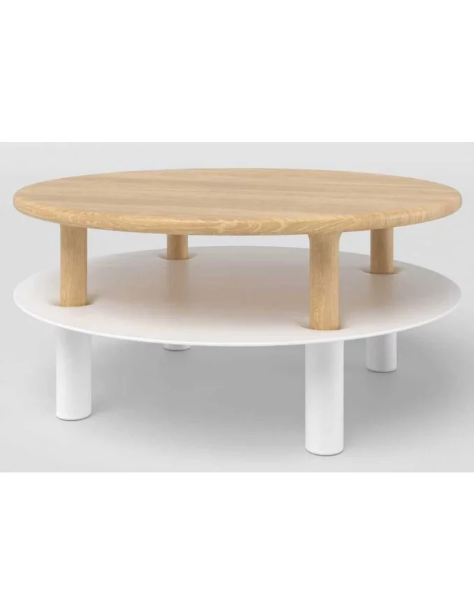 Table basse design scandinave bois et metal blanc milo german design award take me home