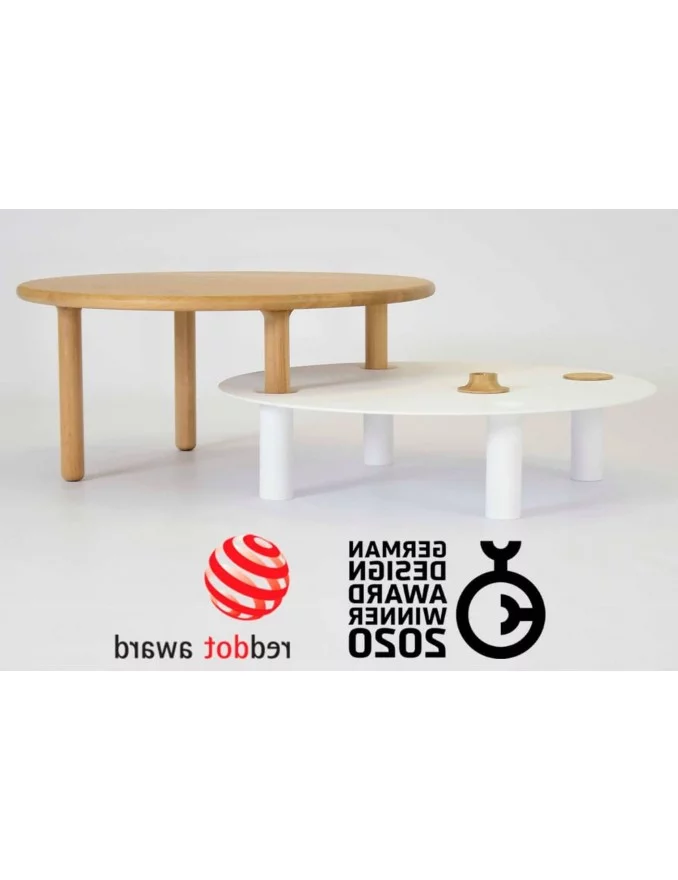Table basse design scandinave bois et metal blanc milo german design award take me home