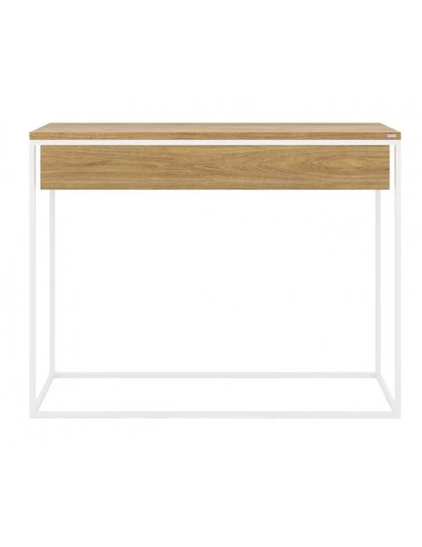 SKINNY XL steel and solid wood console with drawer - TAKE ME HOme