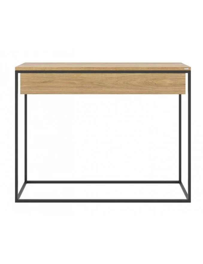 SKINNY XL steel and solid wood console with drawer - TAKE ME HO