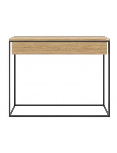 SKINNY XL steel and solid wood console with drawer - TAKE ME HO