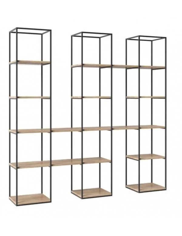 TRIPPLE wood and metal bookcase - TAKE ME HOME