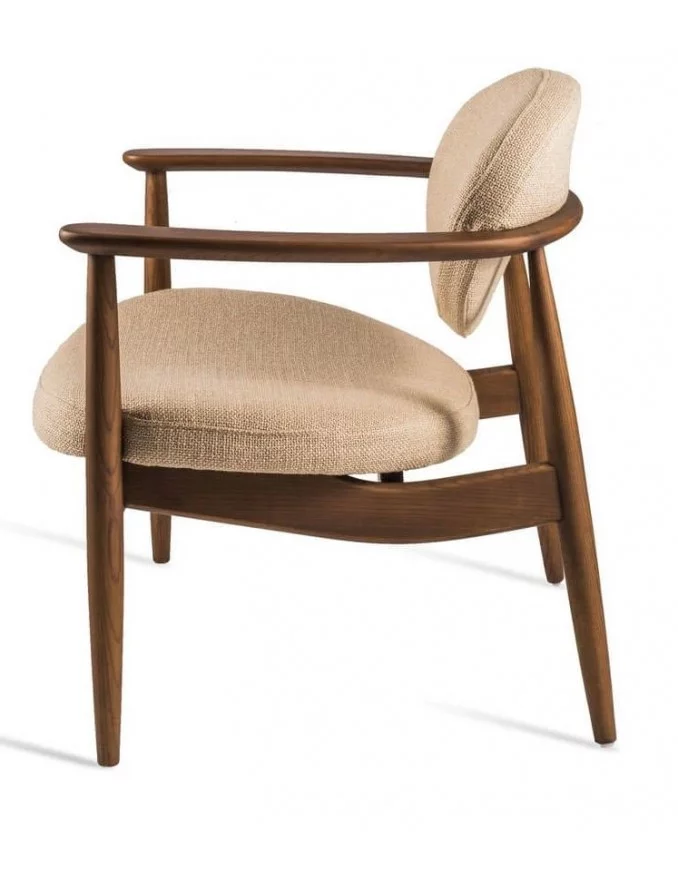 Roundy Sessel Holz skandinavischen Design Stoff Pols Potten