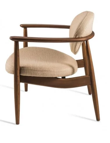 fauteuil roundy bois tissu design scandinave pols potten