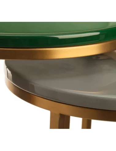 GLOSSY side table - POLS POTTEN green