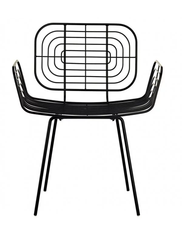 Boston Design Stuhl schwarz Metall Pole Potten