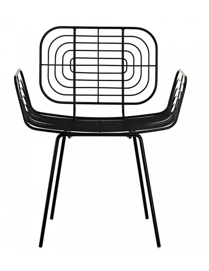 Silla Boston design de metal negro pols potten