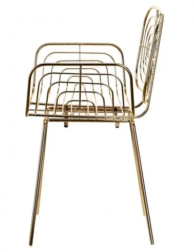 Boston design chair gold metal pols potten