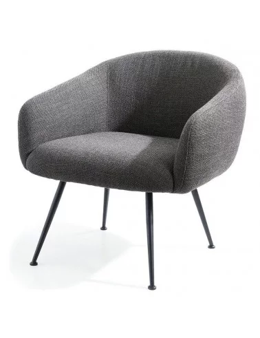Design und bequemer Sessel aus grauem Stoff BUDDY - POLS POTTEN