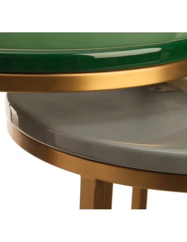 Round nesting coffee table GLOSSY - POLS POTTEN
