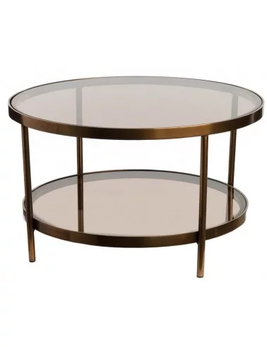 Round glass coffee table AMBER - POLS POTTEN