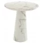 tavolo da pranzo piccolo effetto marmo bianco