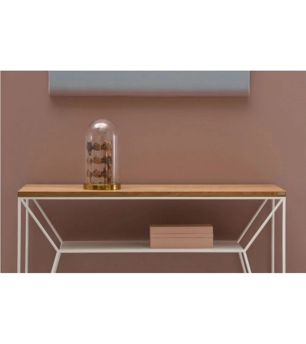 Scandinavian design console in metal and wood maximo take me home