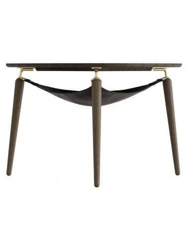 table basse ronde design scandinave en bois de chene Hang out umage