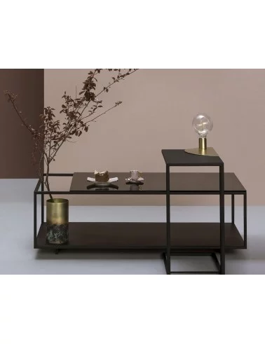 SALTO designer coffee table in smoked glass - TAKE ME HOME