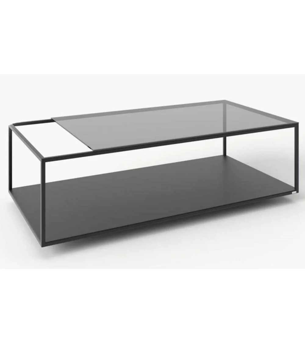 SALTO designer coffee table in smoked glass - TAKE ME HOME