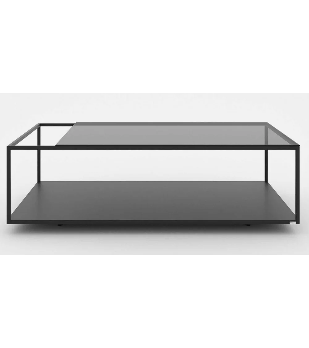 SALTO designer coffee table in smoked glass - TAKE ME HOME