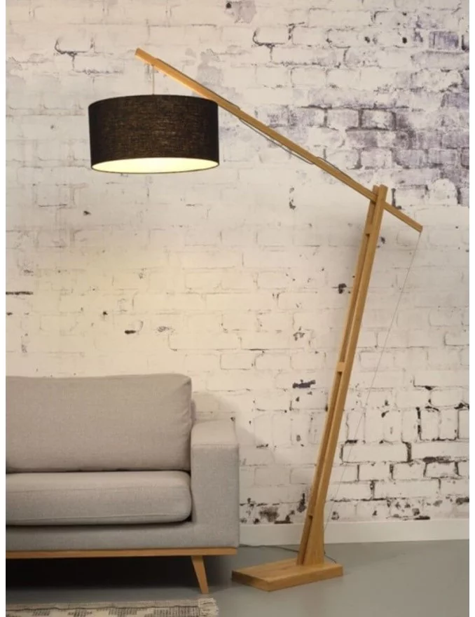 Floor Lamp in bamboo MONTBLANC - GOOD&MOJO - black