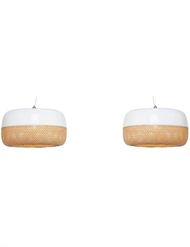 Lámpara colgante doble de madera MEKONG - GOOD & MOJO