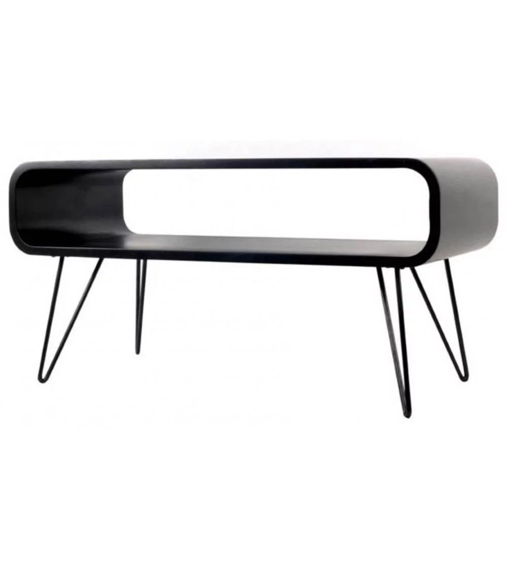 METRO metal BLACK wood design coffee table xl boom